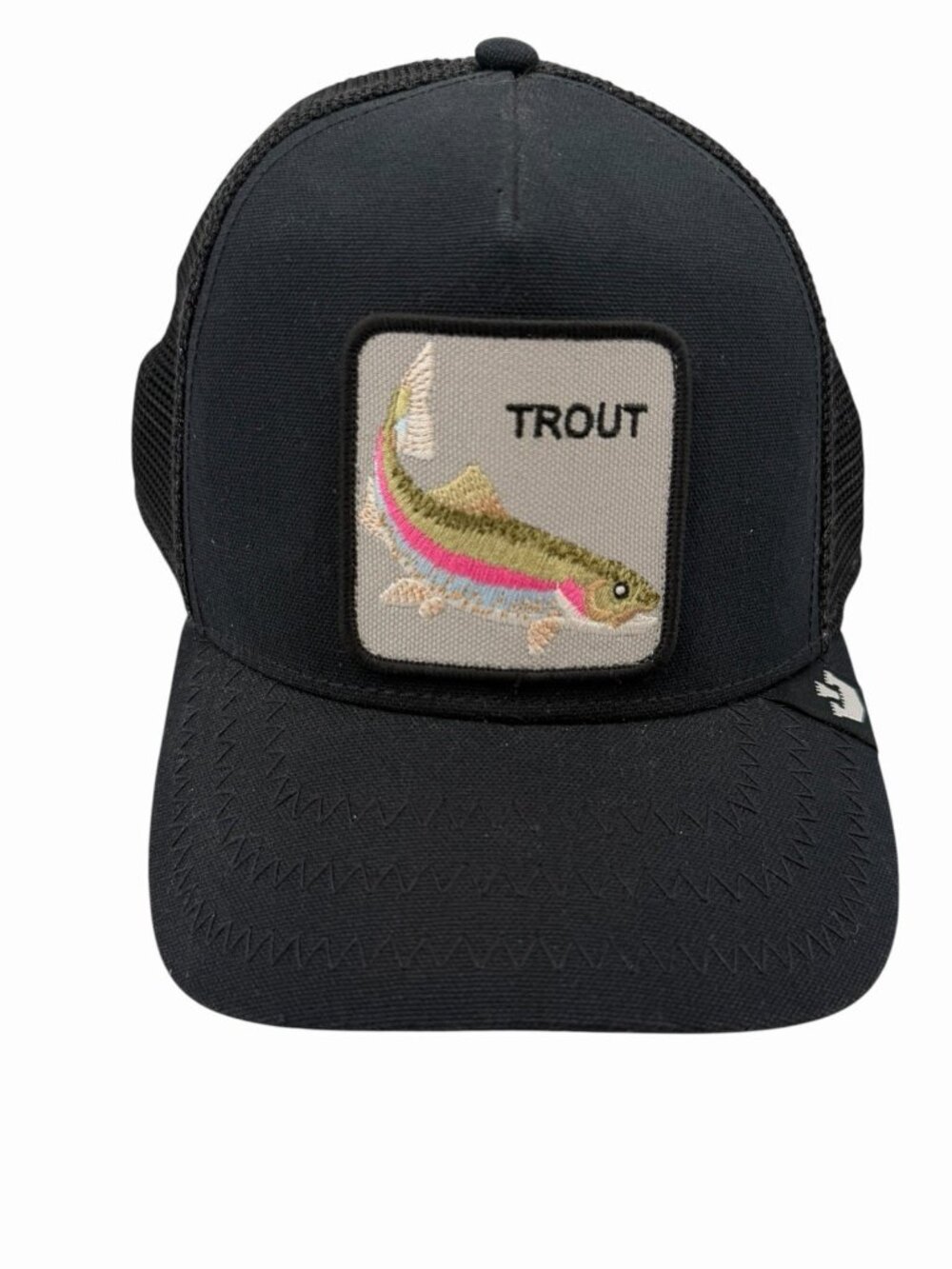 THE FARM GOORIN BROS Black Trout Adjustable Trucker Hat
